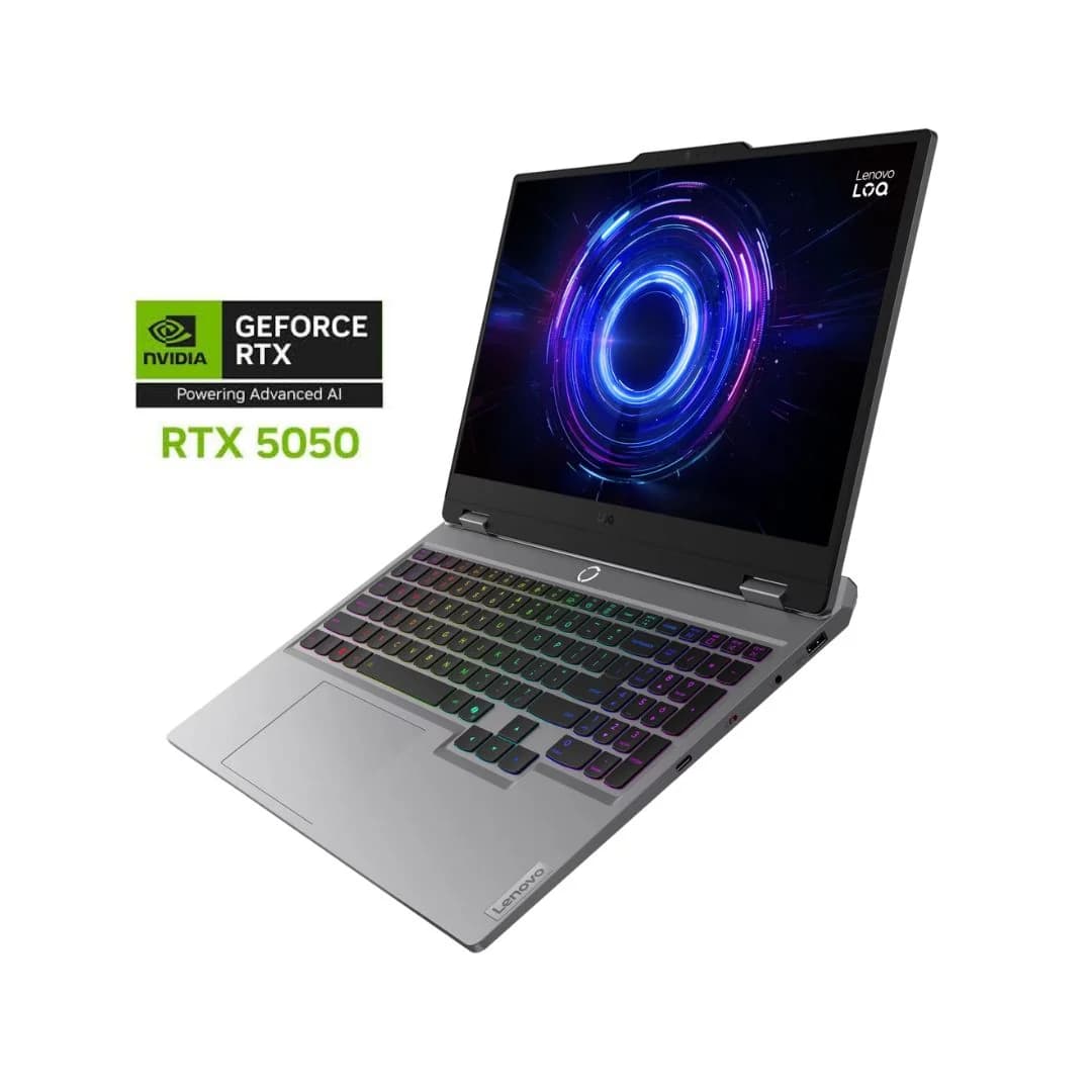 Lenovo LOQ 15IRX10 - (YPPS) Intel Core i7-13700HX, RAM 16GB, SSD 512GB, RTX 5050 8GB, 15.6 Inch FHD IPS 144Hz, Luna Grey