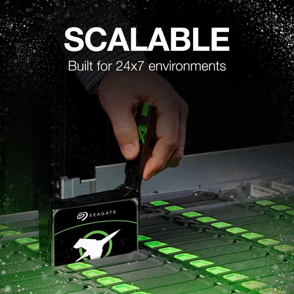 Seagate Exos X18 12TB Enterprise HDD – 3.5" SATA 6Gb/s, 7200 RPM, 256MB Cache, 550TB/yr Workload, 2.5M MTBF — thumbnail 2 of 4