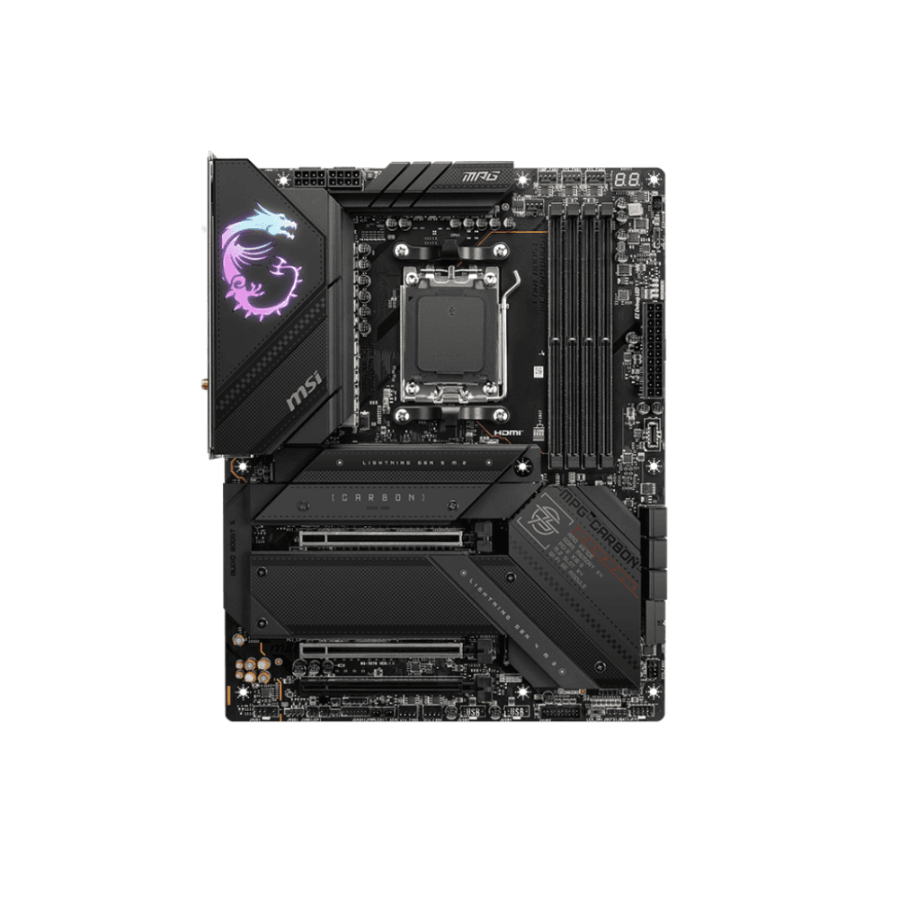 MSI MPG CARBON X670E WIFI AM5 AMD-Motherboard — thumbnail 2 of 4