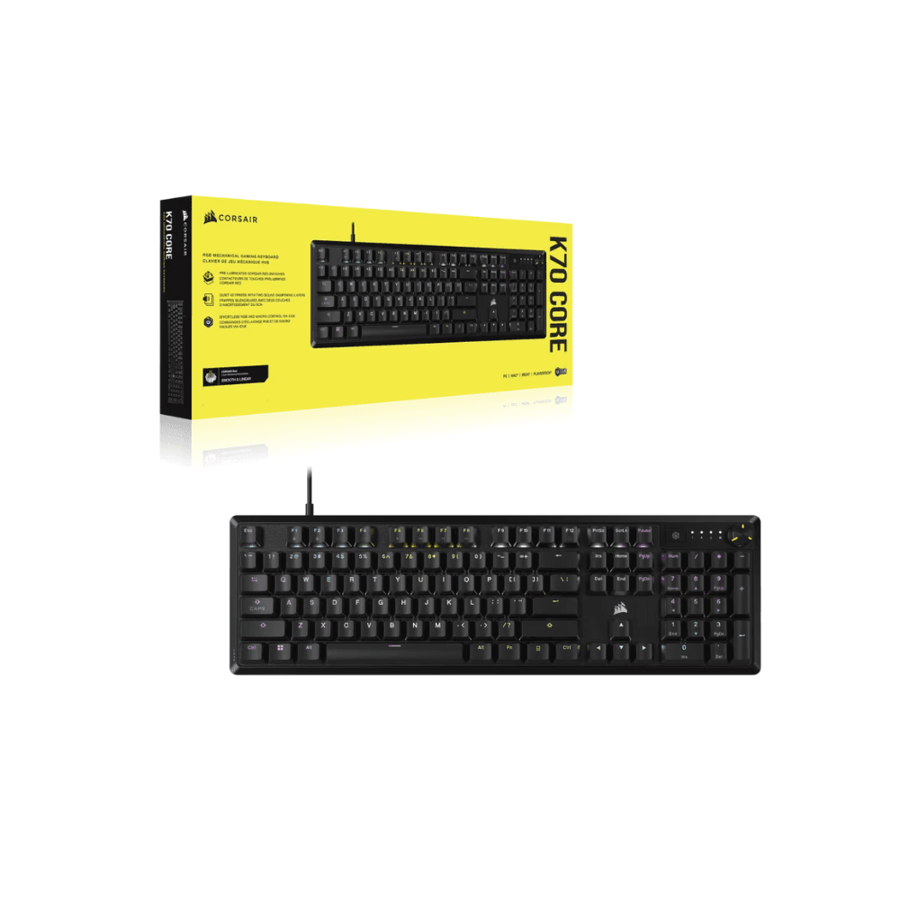 CORSAIR K70 CORE RGB Mechanical Gaming Keyboard – Black — thumbnail 1 of 4