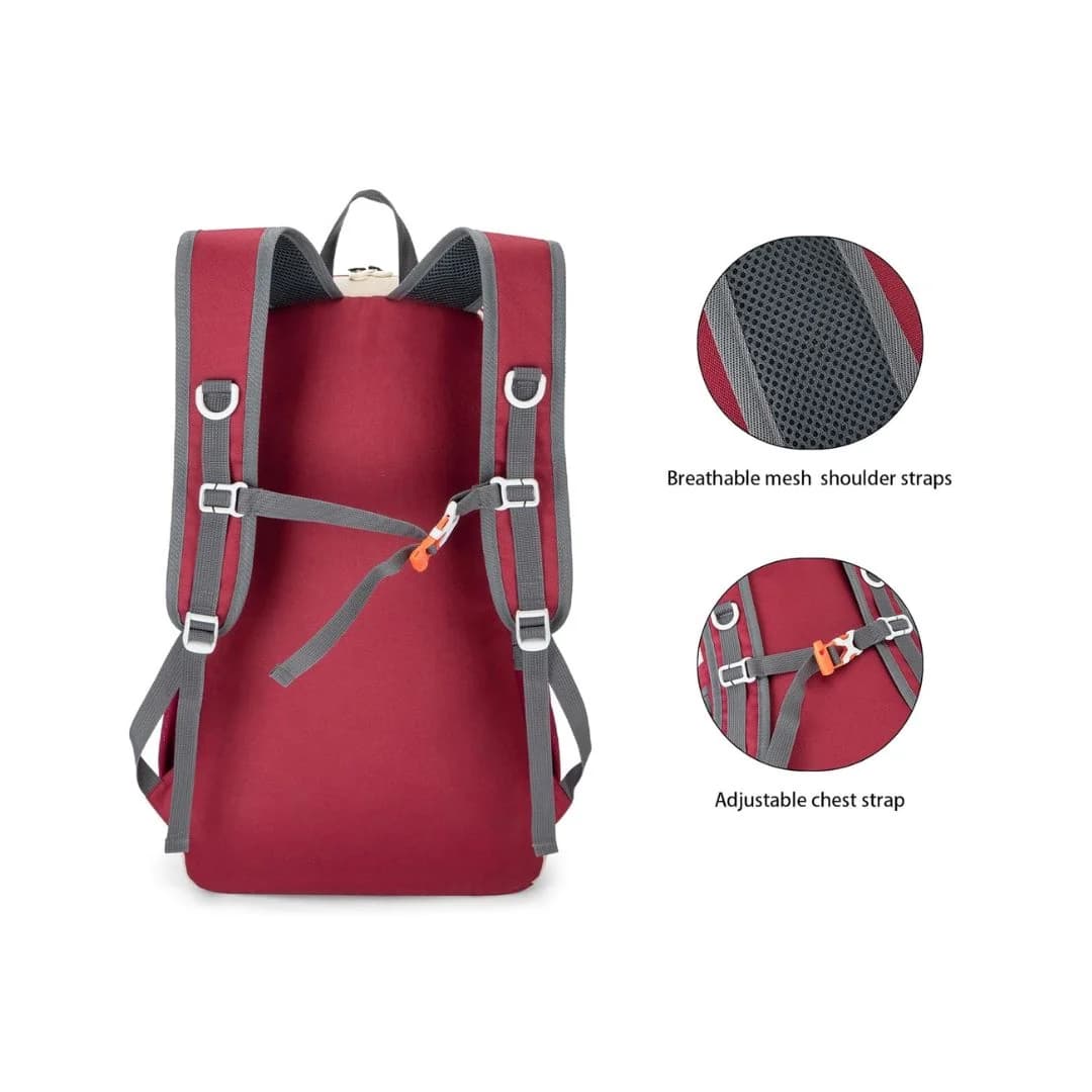 Raptor Travel Hiking Compartments Backpack 15.6-inch Laptop - Red — thumbnail 3 of 3