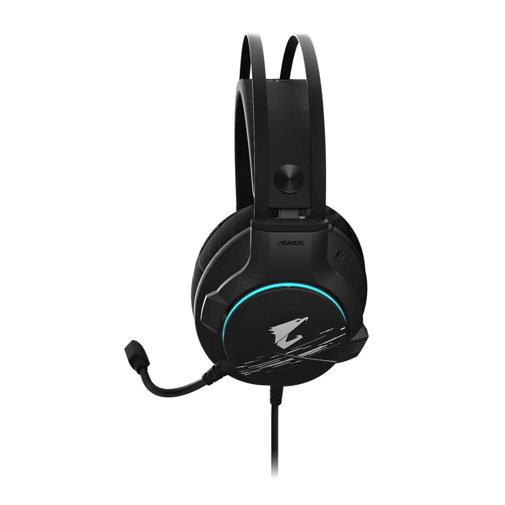 GIGABYTE AORUS H1 USB RGB Gaming Headset – Black — thumbnail 4 of 5