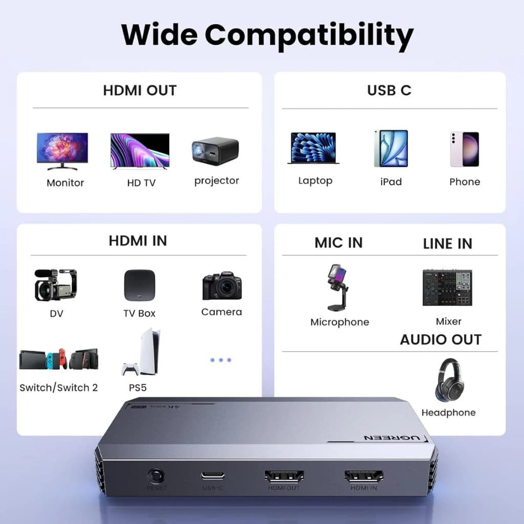 UGREEN UG-25173 USB 3.0 4K@60Hz HDMI Video Capture Card — thumbnail 3 of 4