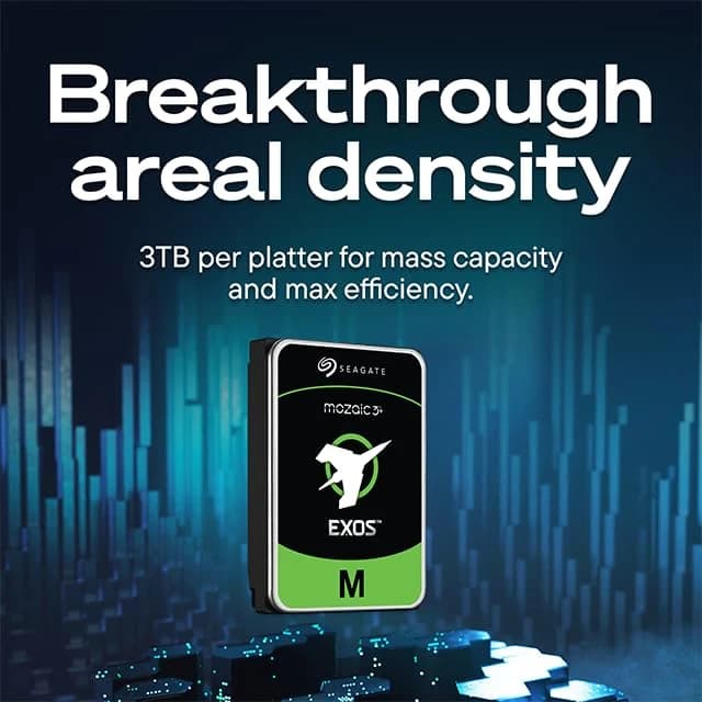 Seagate Exos M 30TB Enterprise Internal Hard Drive HDD - 3.5in 6GB/s SATA 7200RPM 2.5M MTBF — thumbnail 5 of 10