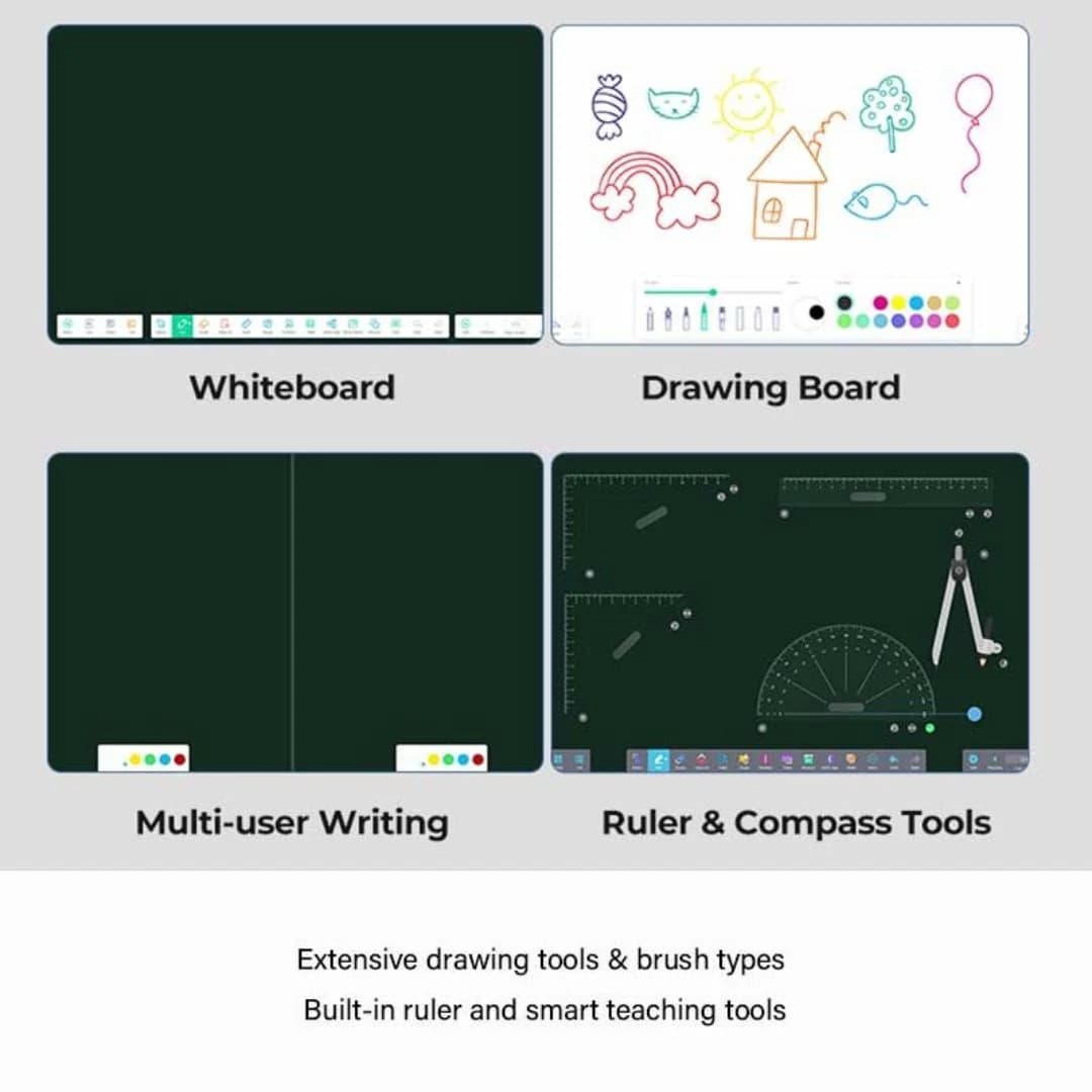 Luminex 75-Inch 4K UHD & AI Built-in Camera Smart Interactive Whiteboard, Android 13.0, RAM 8GB, Storage 128GB — thumbnail 5 of 5
