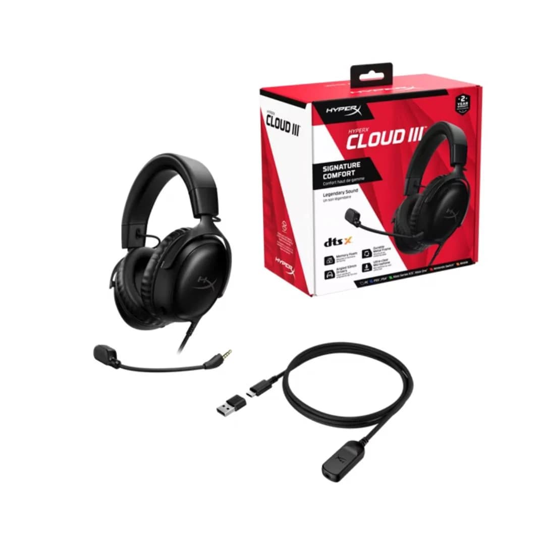 HyperX Cloud III Wired Gaming Headset - Black — thumbnail 5 of 5