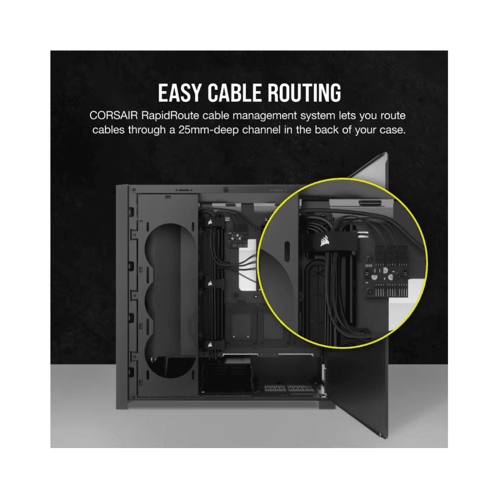 CORSAIR 5000D ICUE AIRFLOW FAN RGB MT CASE BLACK — thumbnail 3 of 5