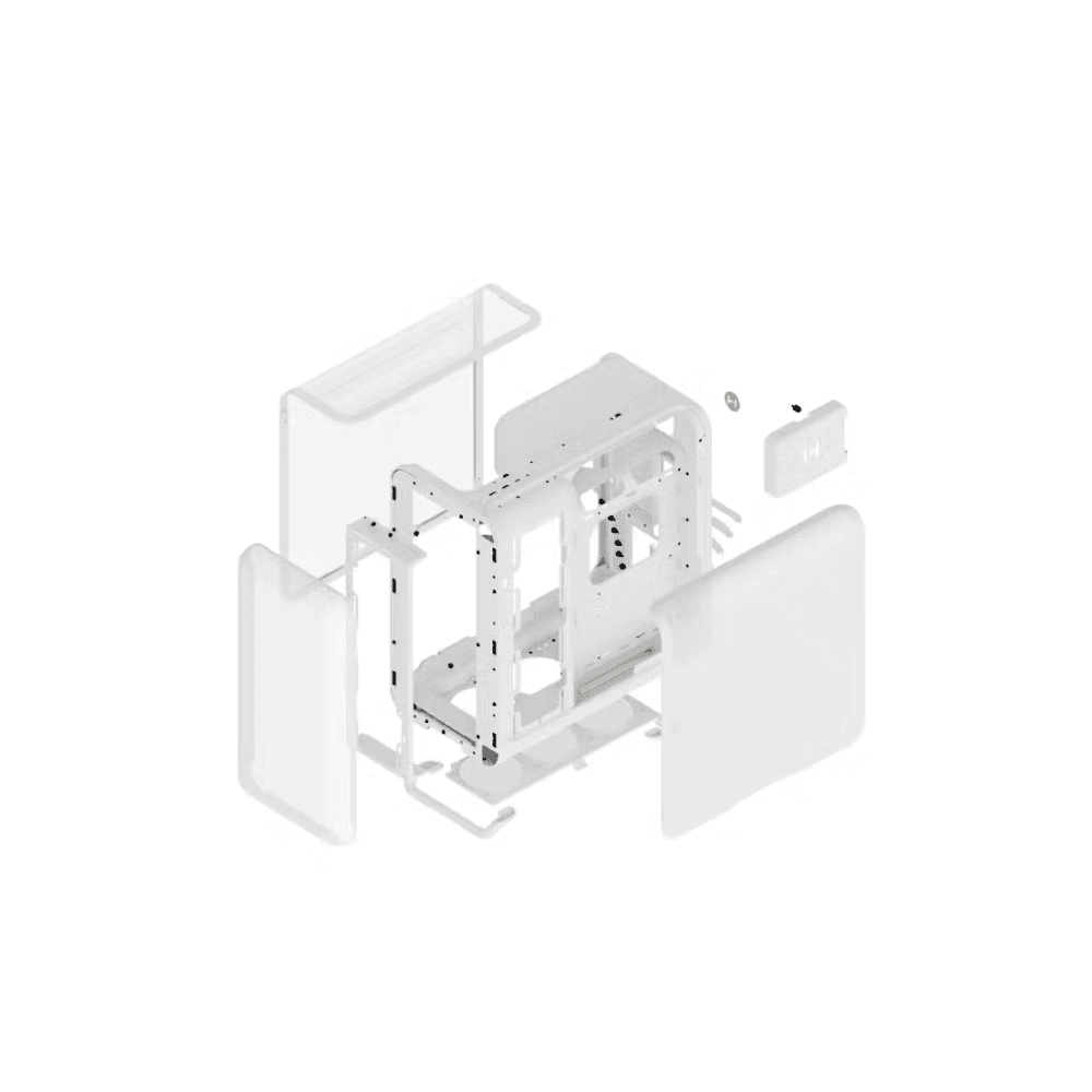 HYTE X50 TEMPERED GLASS SIDE PANAL MID TOWER CASE – SNOW WHIET — thumbnail 4 of 6