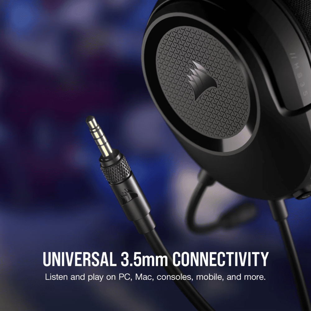 CORSAIR HS35 v2 Multiplatform Gaming Headset – Carbon — thumbnail 4 of 5