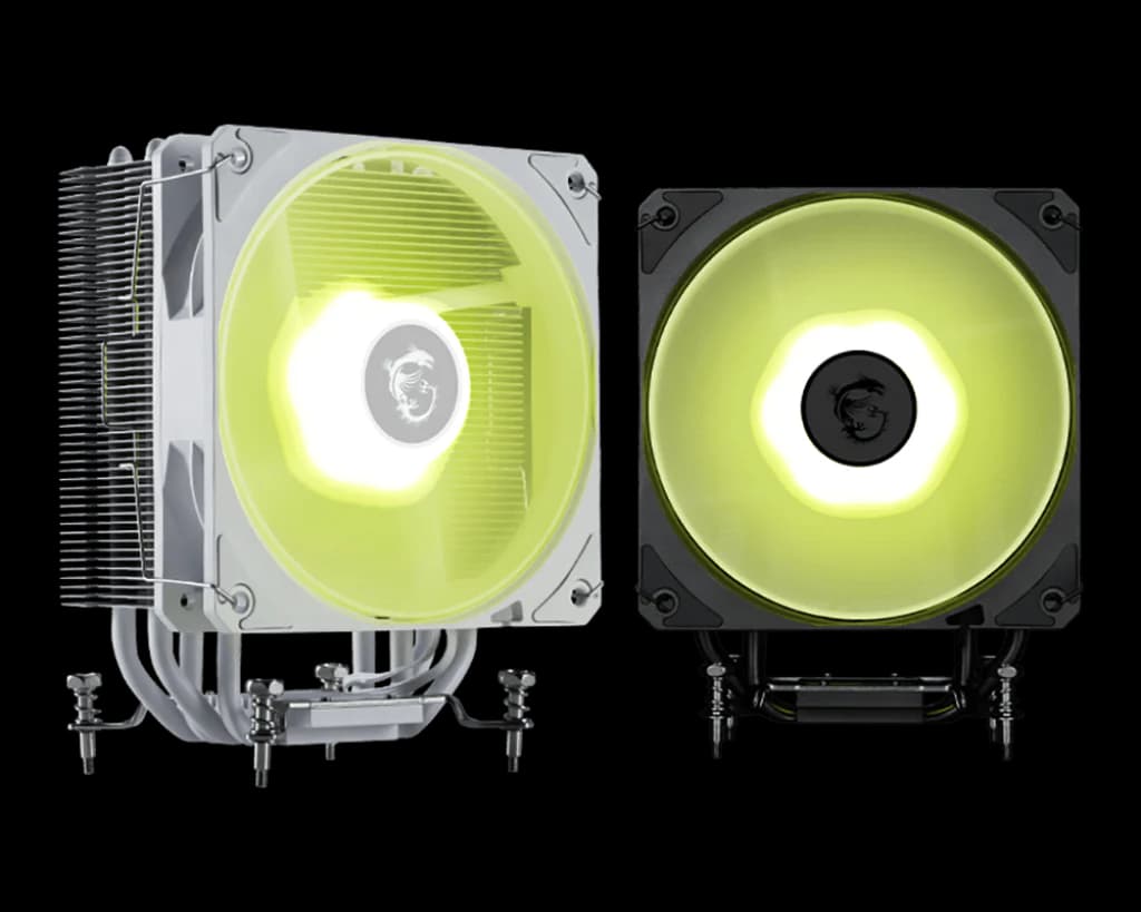 MSI MAG COREFROZR AA13 Air CPU Cooler — 120mm ARGB Fan, 4× 6mm Direct-Touch Heat Pipes, Rifle Bearing, Compact Tower, Supports Intel LGA1700/1851 & AMD AM5/AM4 — thumbnail 5 of 5