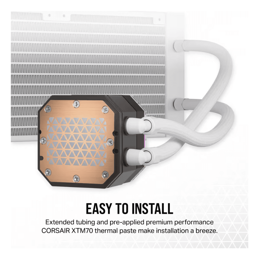 CORSAIR iCUE H100i ELITE CAPELLIX 240mm – White — thumbnail 2 of 4