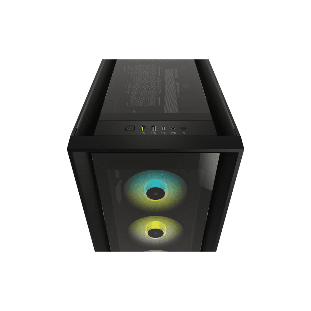 CORSAIR ICUE 5000X RGB TEMPERED GLASS MID-TOWER SMART CASE  BLACK — thumbnail 4 of 5