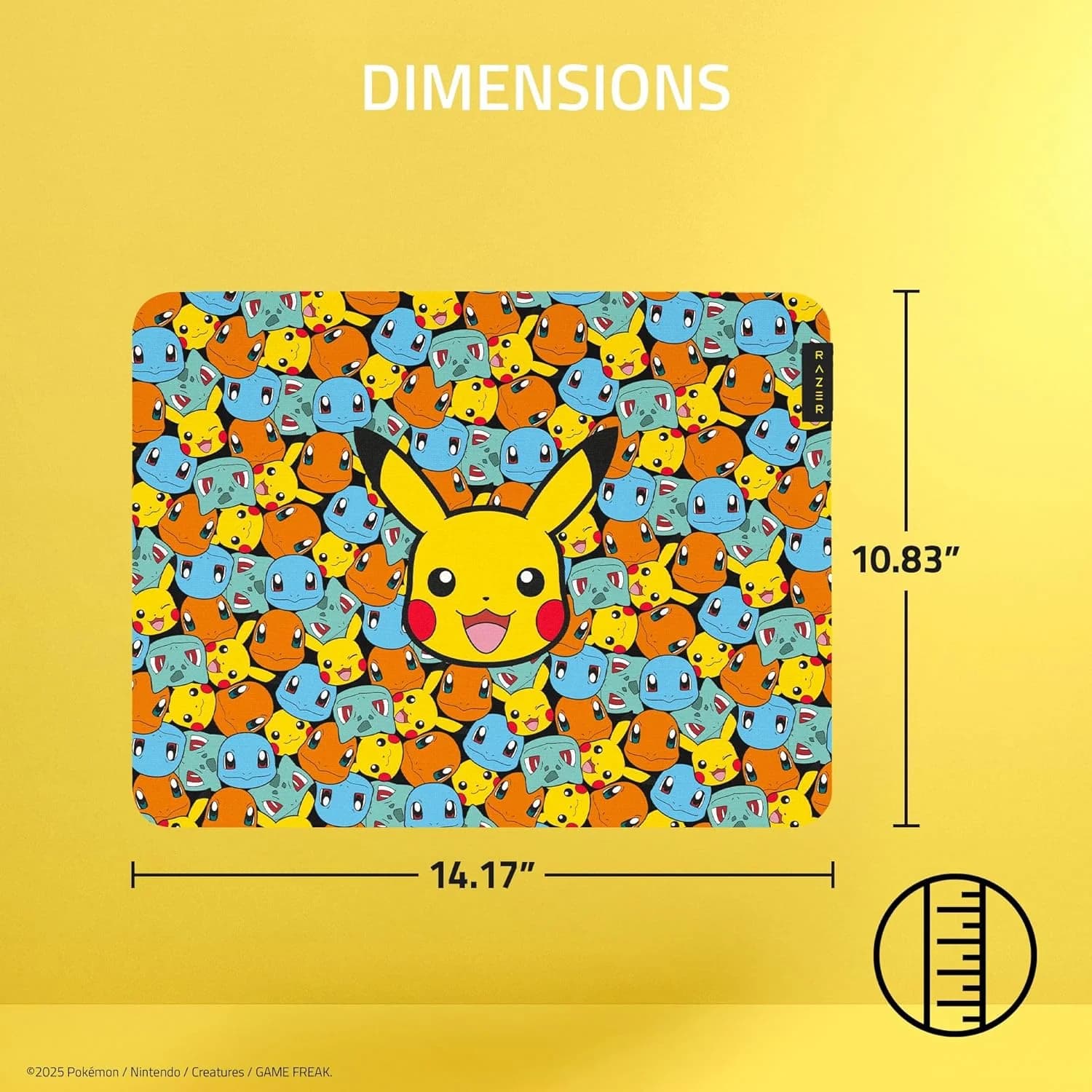Razer Gigantus V2 Pokémon Edition - Soft Gaming Mouse Mat for Speed and Control - Micro Fabric Surface - Thick Rubber Foam - Non-Slip Base - 360 x 275 x 3 mm | Pokémon Kanto — thumbnail 4 of 7
