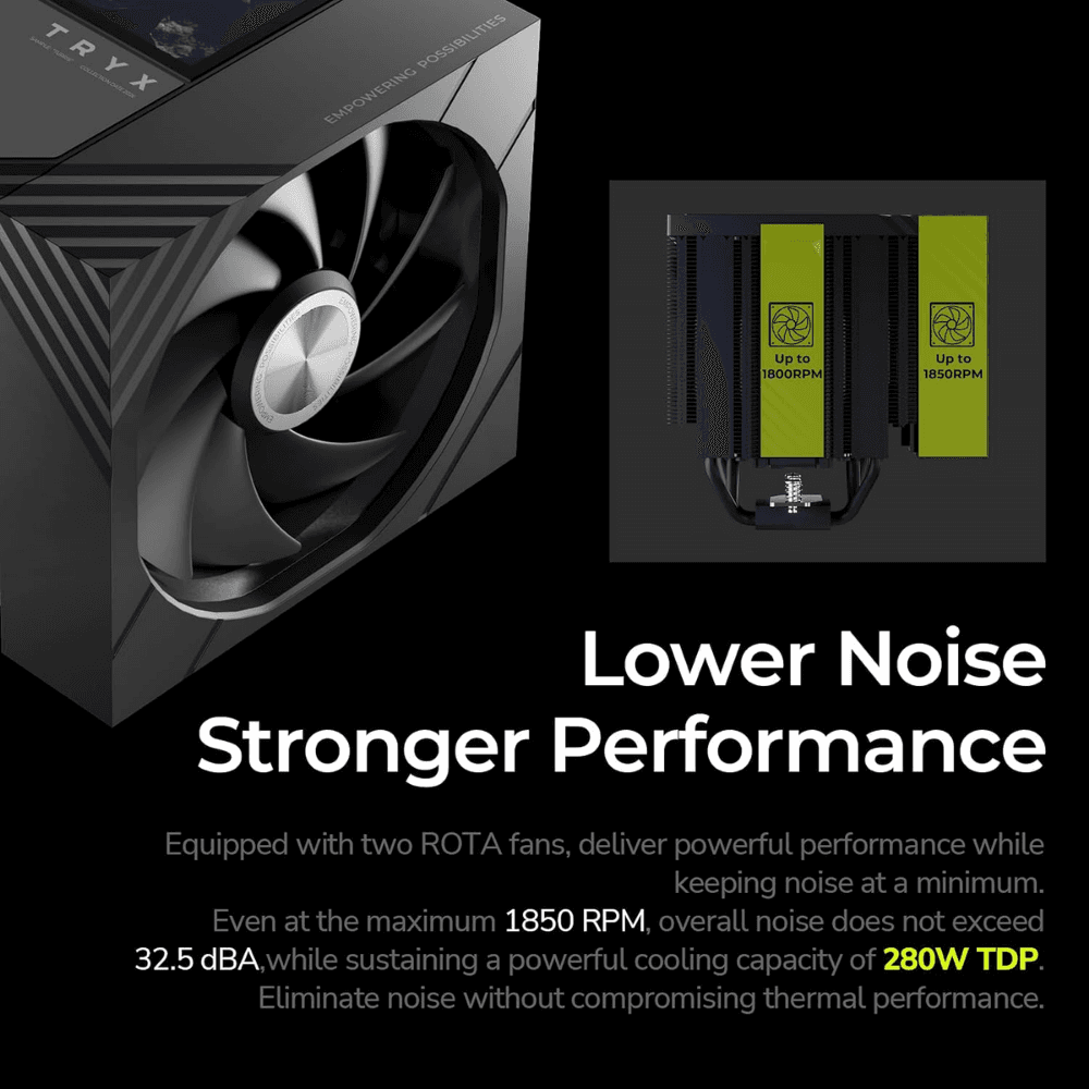 TRYX TURRIS 620 CPU Air Cooler White — thumbnail 4 of 9