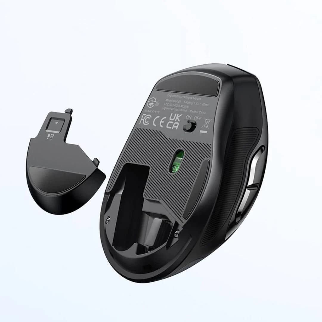 UGREEN MU006 Ergonomic Bluetooth Optical Wireless Mouse - Black — thumbnail 4 of 4