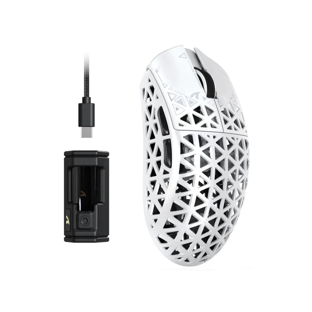 ATTACK SHARK R5 Ultra Carbon Fiber Wireless 8K Gaming Mouse - White