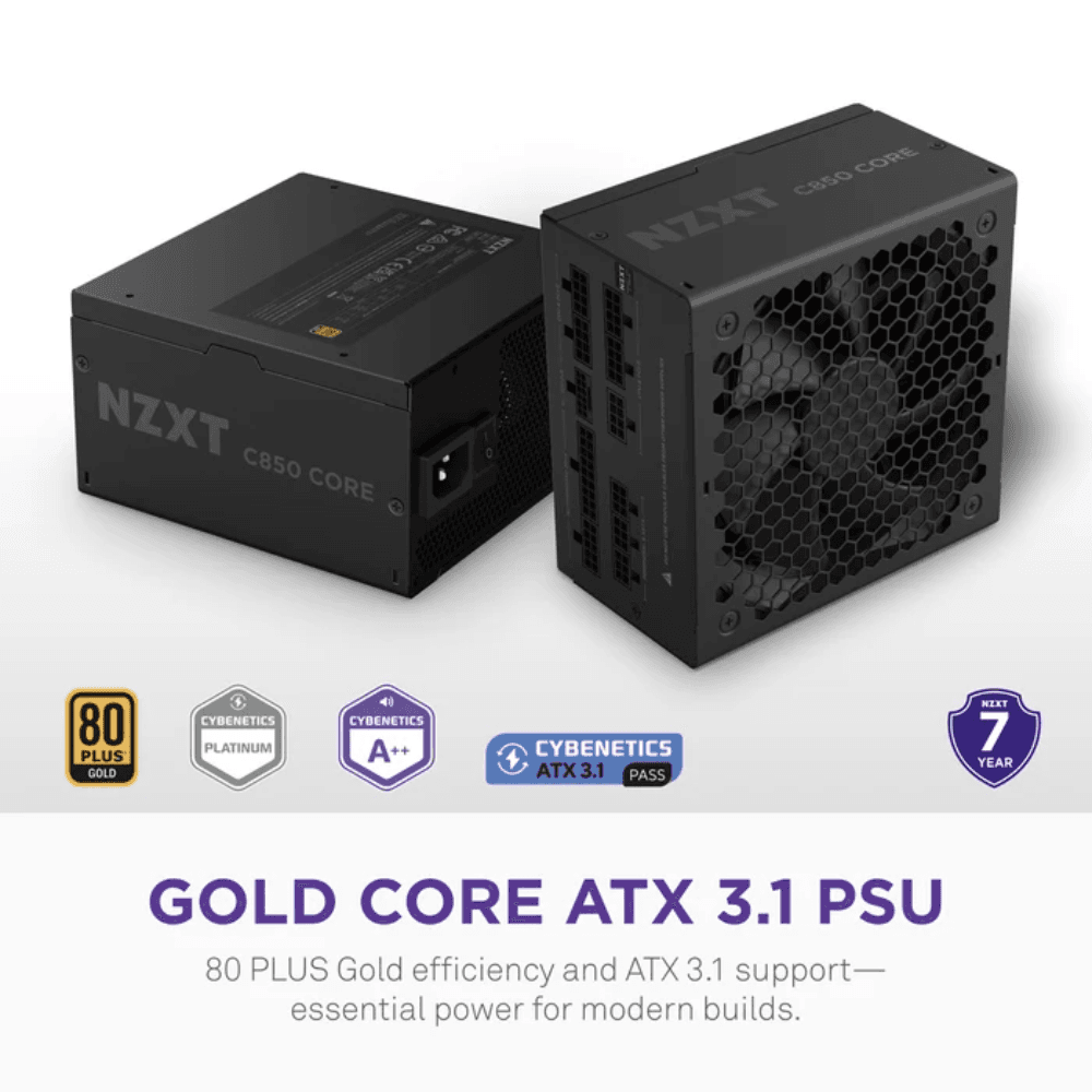 NZXT C850W 80+PLUS Gold Core ATX 3.1 BLACK Power Supply — thumbnail 3 of 7