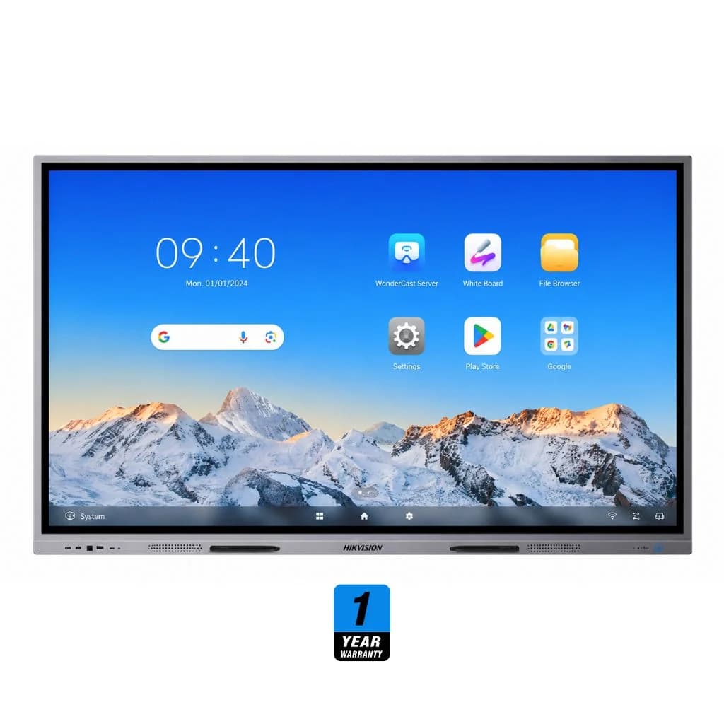 Hikvision 86-Inch 4K UHD Smart Interactive Whiteboard, Android 14.0, RAM 8GB, Storage 128GB