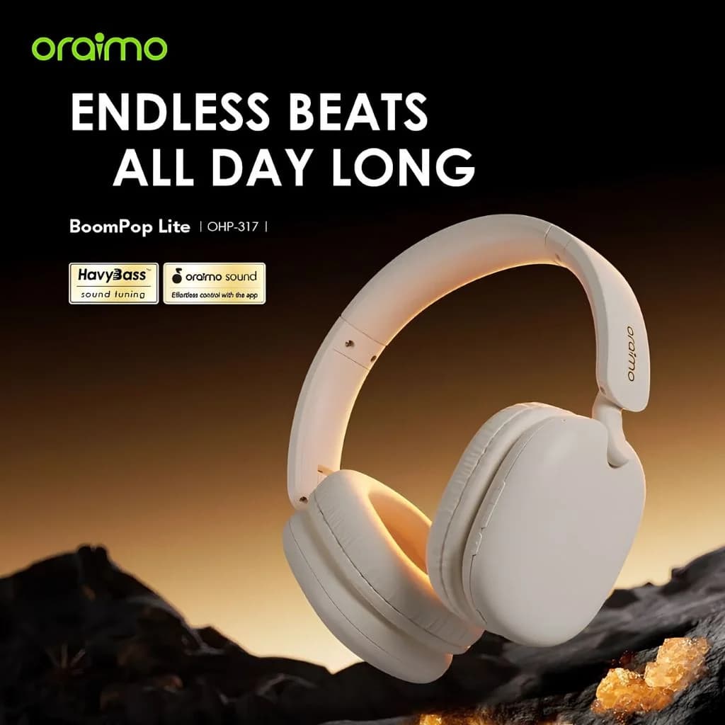 Oraimo Boom Pop Lite Wireless Headset - Light Gold — thumbnail 3 of 3