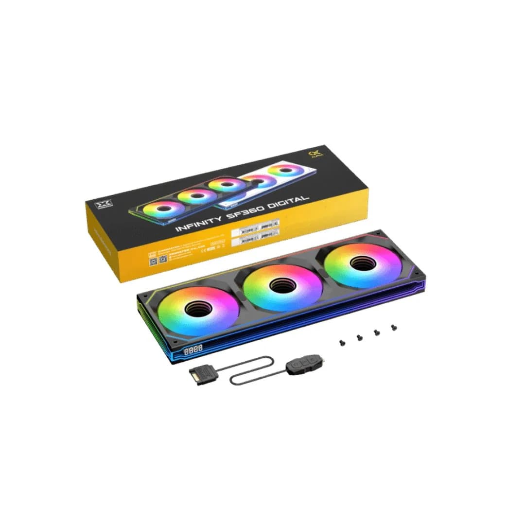 XIGMATEK INFINITY SF360 Digital 120mm 3-Fan Pack - Black — thumbnail 5 of 5