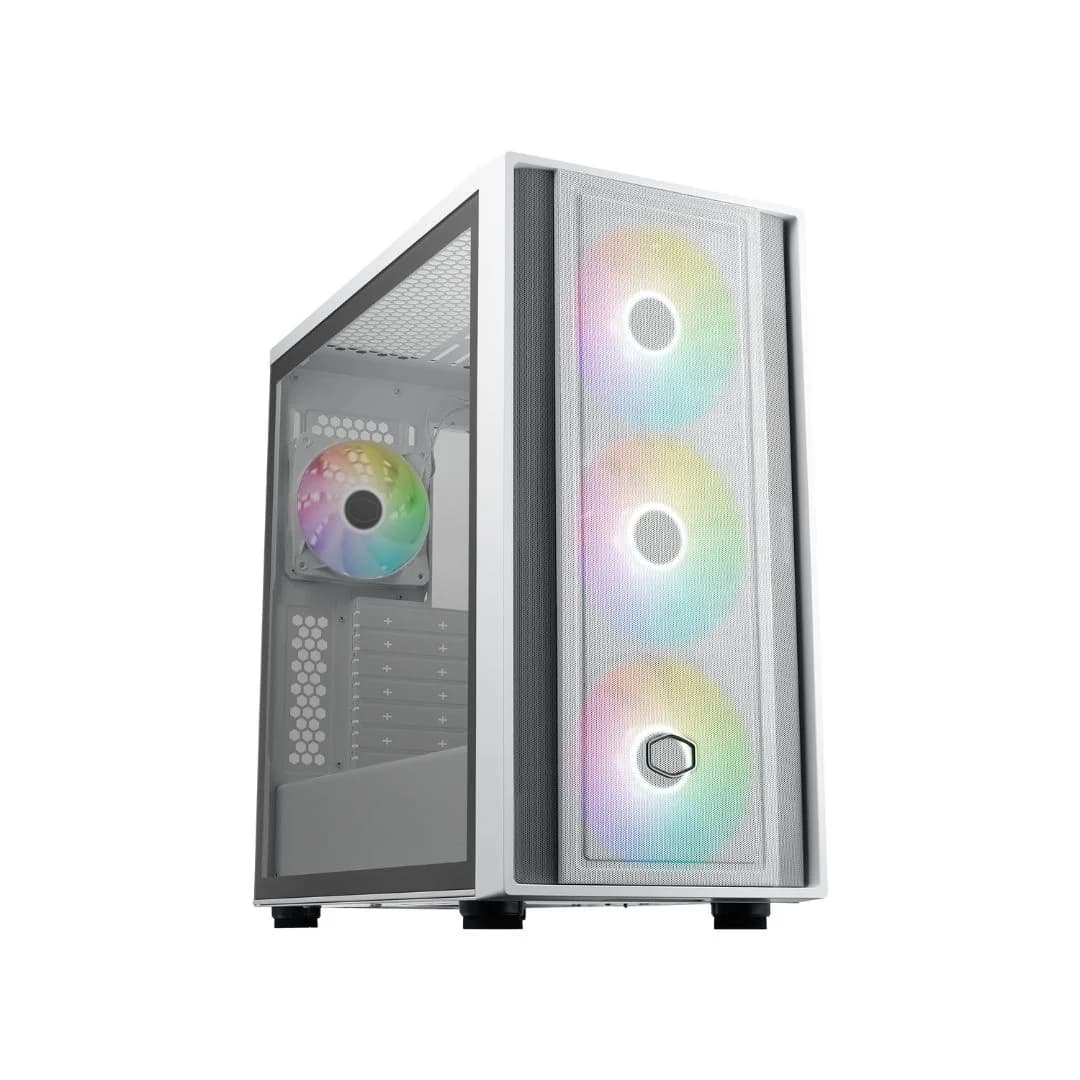 Cooler Master MasterBox 600 Mid Tower 4 Fan - White — thumbnail 2 of 4