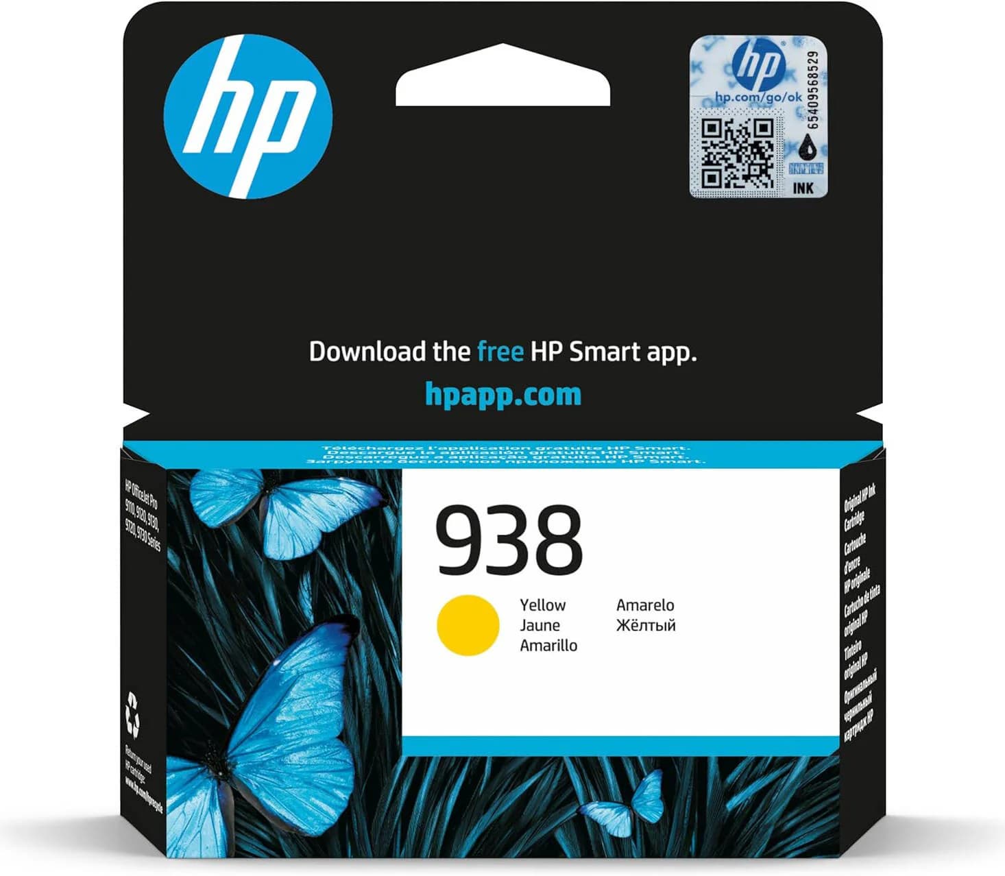 HP 938 Original Ink Set (Black + Cyan + Magenta + Yellow) – Approx. 1,250 B/W / 1,000–1,300 Color Pages – Sold as a Set of Four Cartridges — thumbnail 4 of 5
