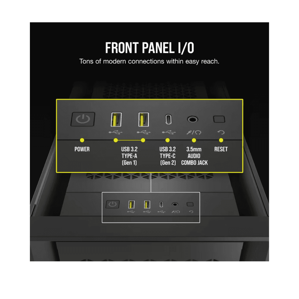 CORSAIR 5000D ICUE AIRFLOW FAN RGB MT CASE BLACK — thumbnail 4 of 5