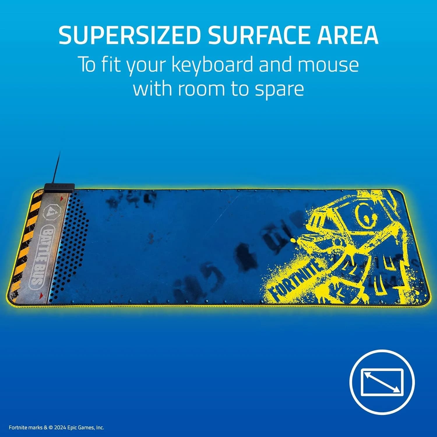 Razer Goliathus Chroma Extended - Fortnite Edition– Soft Gaming Mouse Mat with Razer Chroma RGB, Micro-Textured Surface, and Optimized for All Sensors — thumbnail 9 of 10
