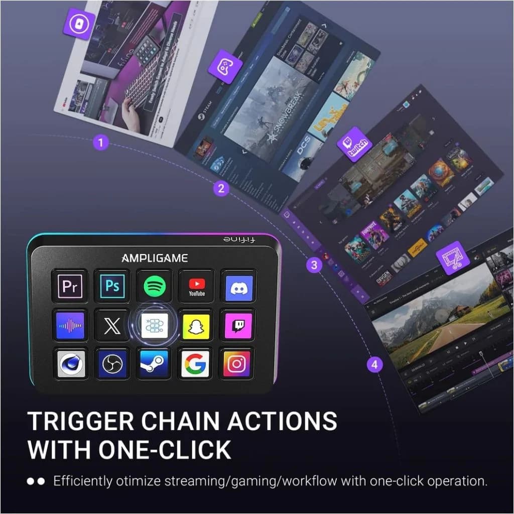 FIFINE AmpliGame D6 - RGB Stream Controller Deck — thumbnail 6 of 7
