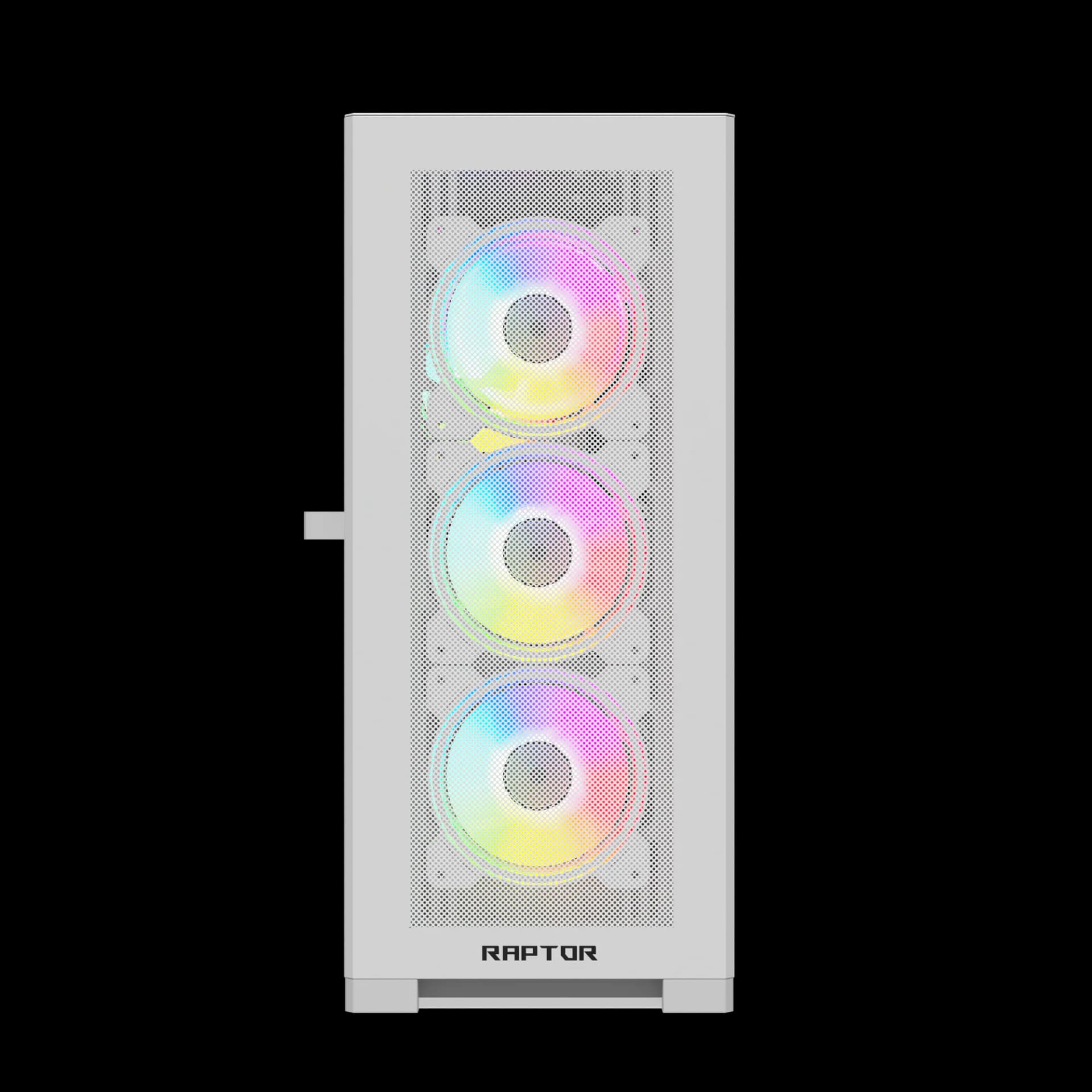 Raptor 290-XL ARCTIC HAWK RGB Mid Tower Case - White — thumbnail 2 of 10