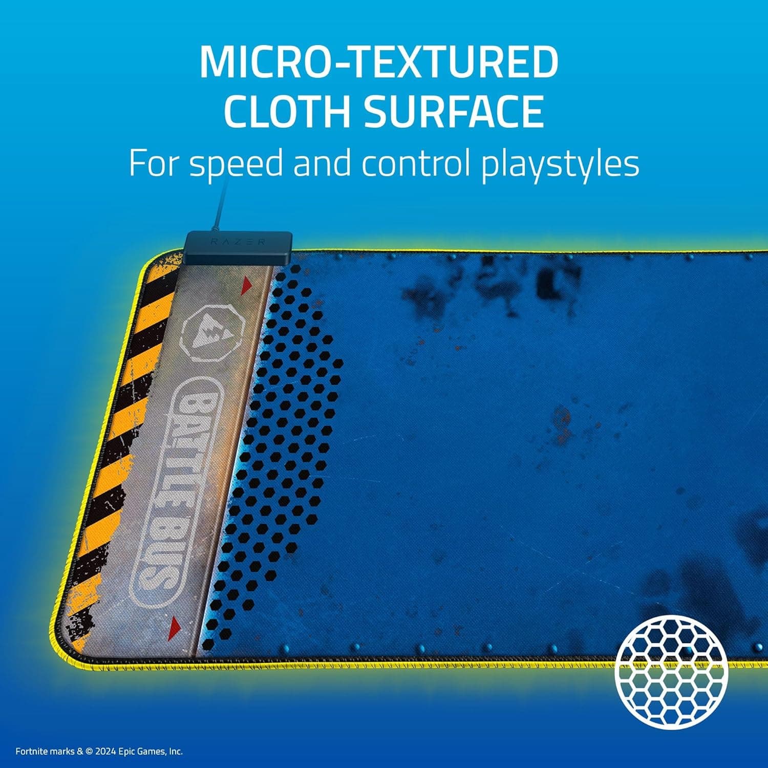 Razer Goliathus Chroma Extended - Fortnite Edition– Soft Gaming Mouse Mat with Razer Chroma RGB, Micro-Textured Surface, and Optimized for All Sensors — thumbnail 8 of 10