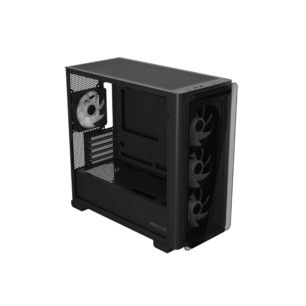 ASUS A23 PLUS ARGB Micro-ATX Gaming Case – Tempered Glass Black — thumbnail 4 of 7