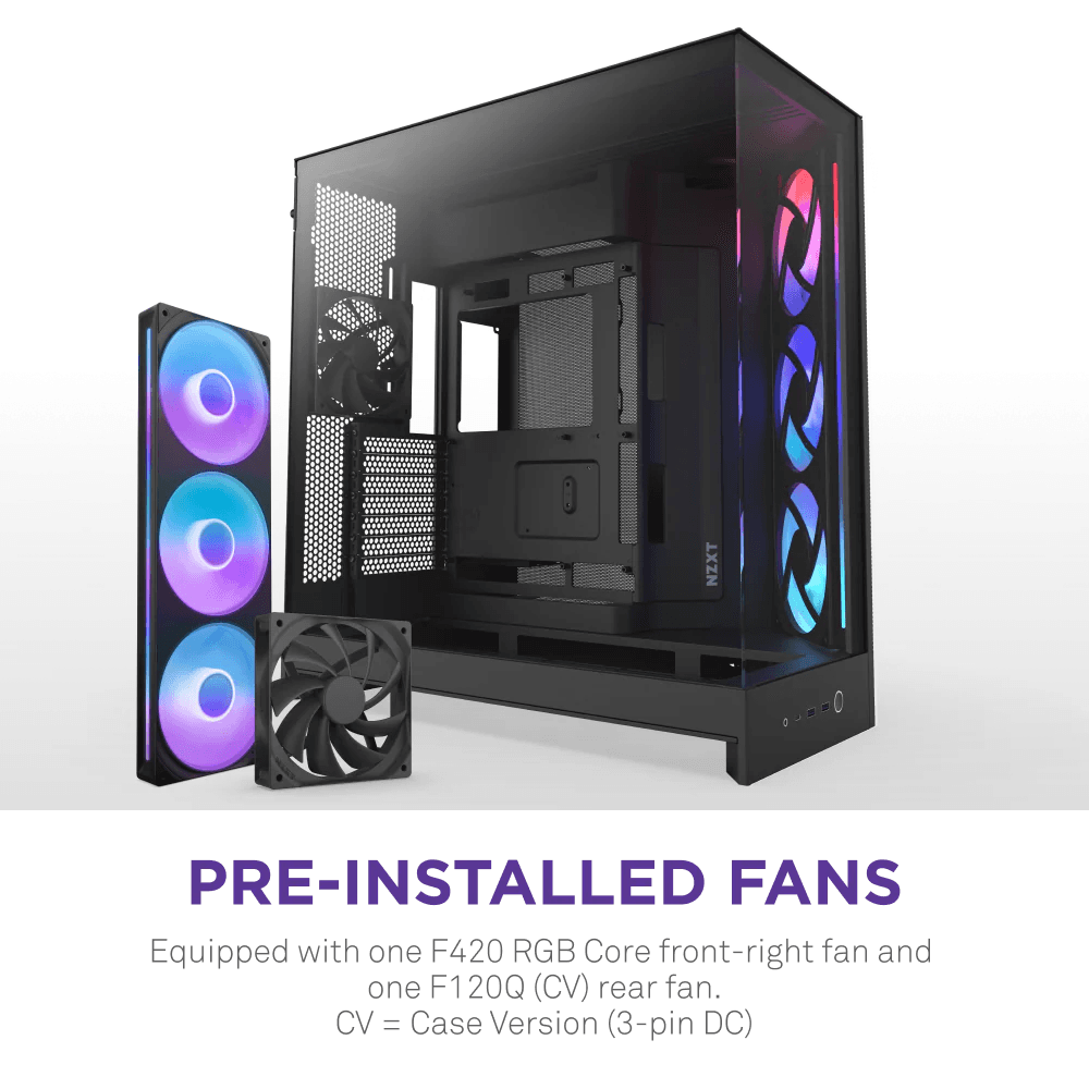 NZXT H9 FLOW RGB DUAL-CHAMBER MID TOWER Airflow Black CASE — thumbnail 3 of 9