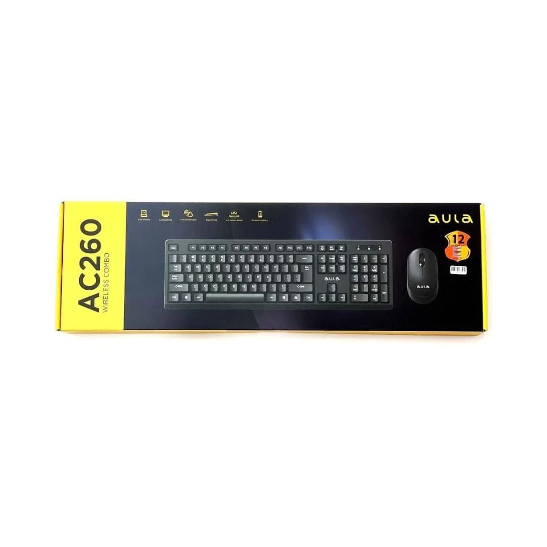 AULA AC260 Wireless Combo Keyboard & Mouse - Black — thumbnail 4 of 4