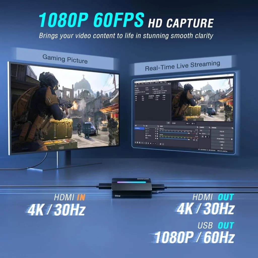 FIFINE AmpliGame V3 - 4K HDMI Capture Card with RGB — thumbnail 4 of 7