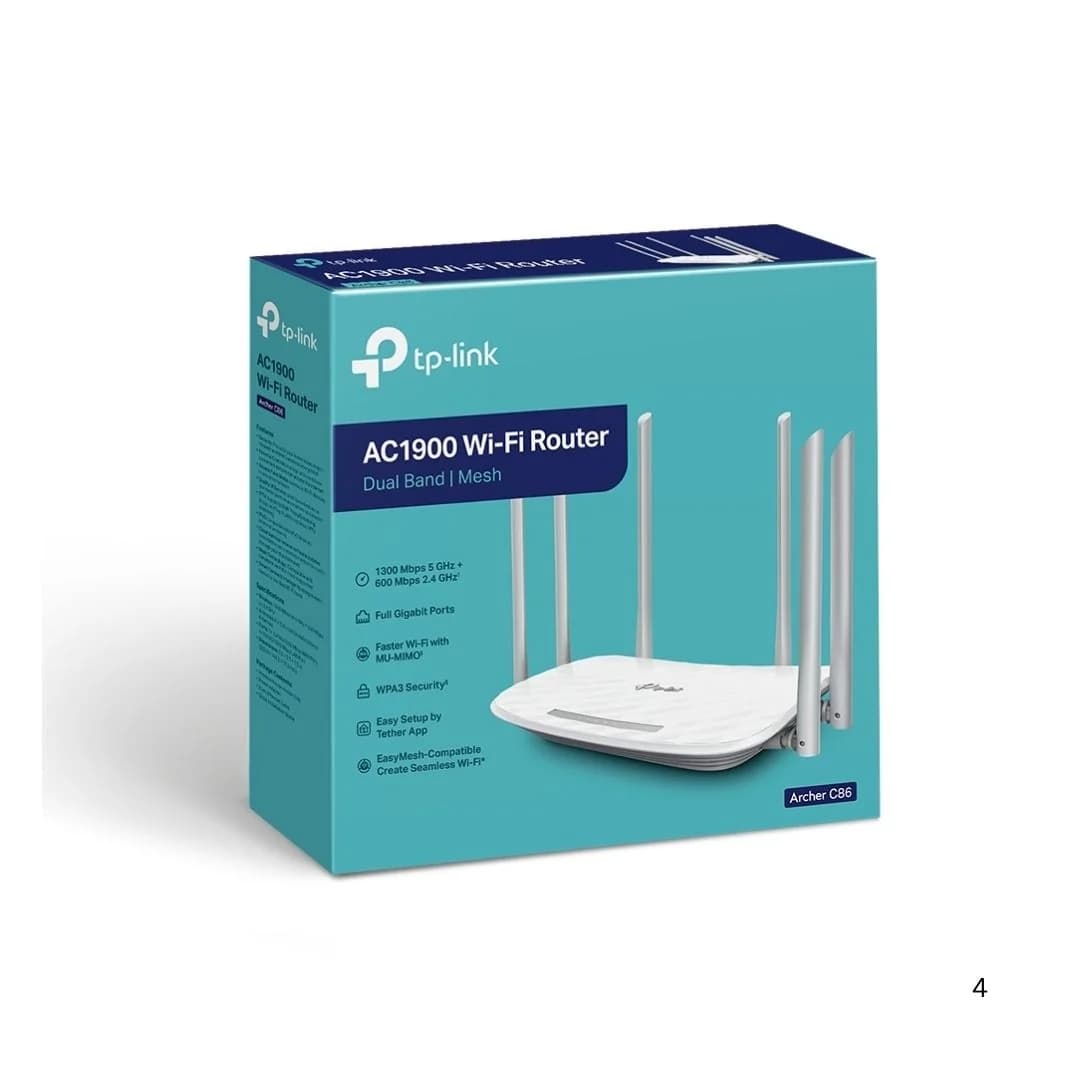 TP Link Archer C86 AC1900 Wireless MU-MIMO Wi-Fi Router — thumbnail 5 of 5