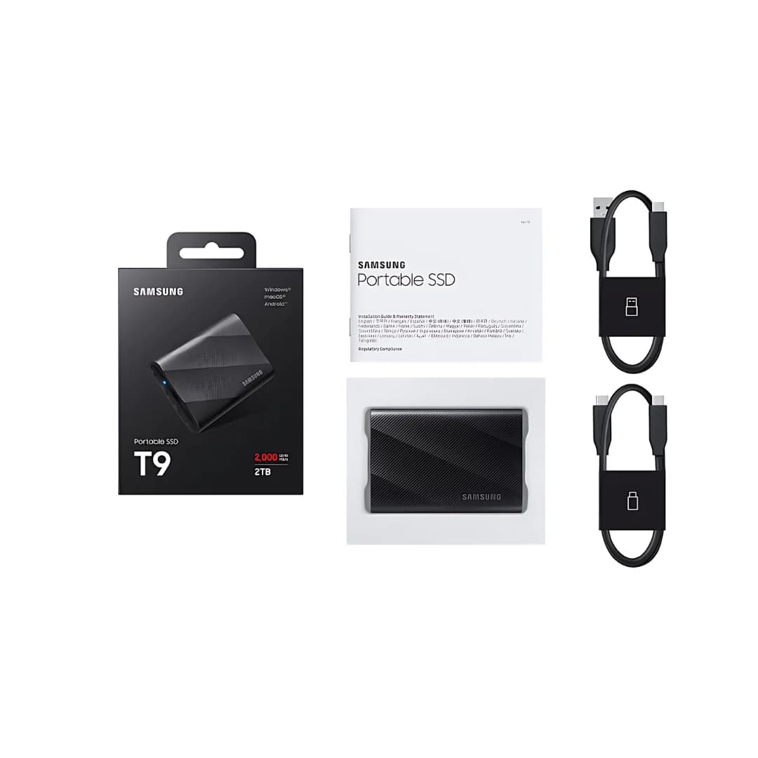 Samsung T9 2TB Portable External SSD, Black — thumbnail 2 of 4
