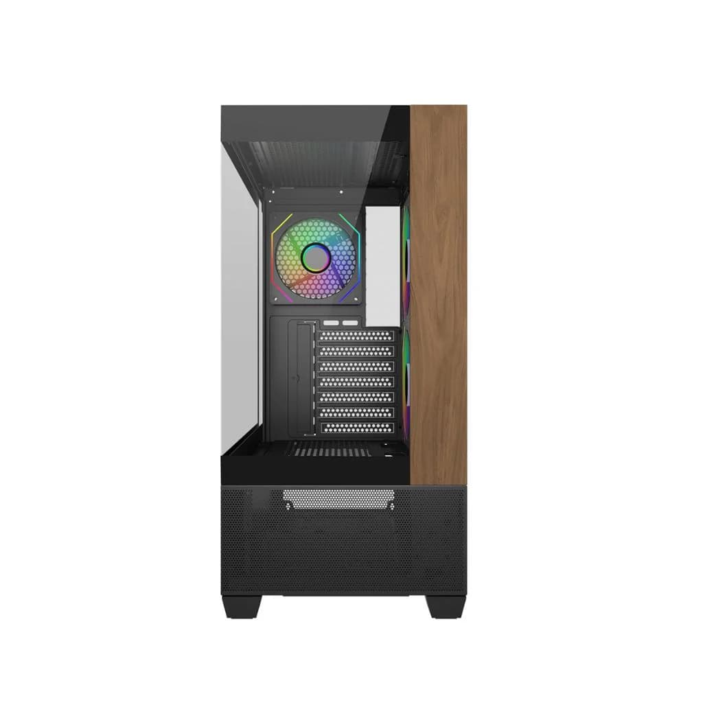 Cooler Master Master Elite 690 Wood ATX - Black — thumbnail 3 of 4