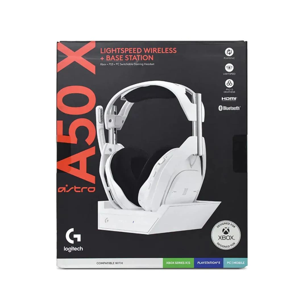 Logitech ASTRO A50 X Gaming Headset - White — thumbnail 5 of 5