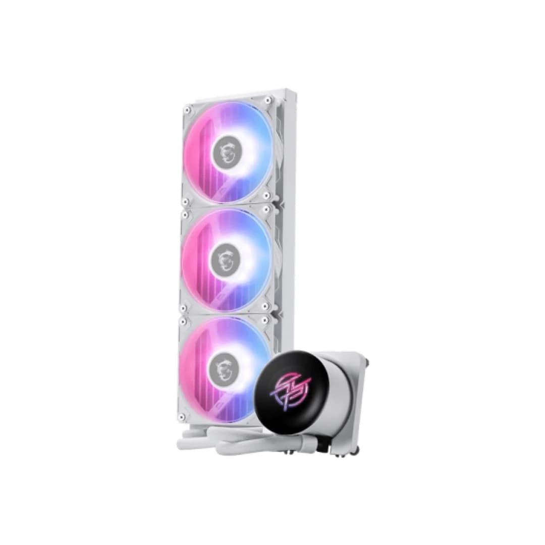 MSI MPG CoreLiquid P13 360 AIO Liquid Cooler with LCD Screen - White — thumbnail 2 of 3