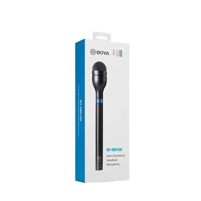 BOYA BY‑HM100 15.6" Long-Handle Omnidirectional Dynamic Handheld Microphone – XLR, 70–15 kHz, Durable Aluminum Body, Interview & ENG Use — thumbnail 6 of 6