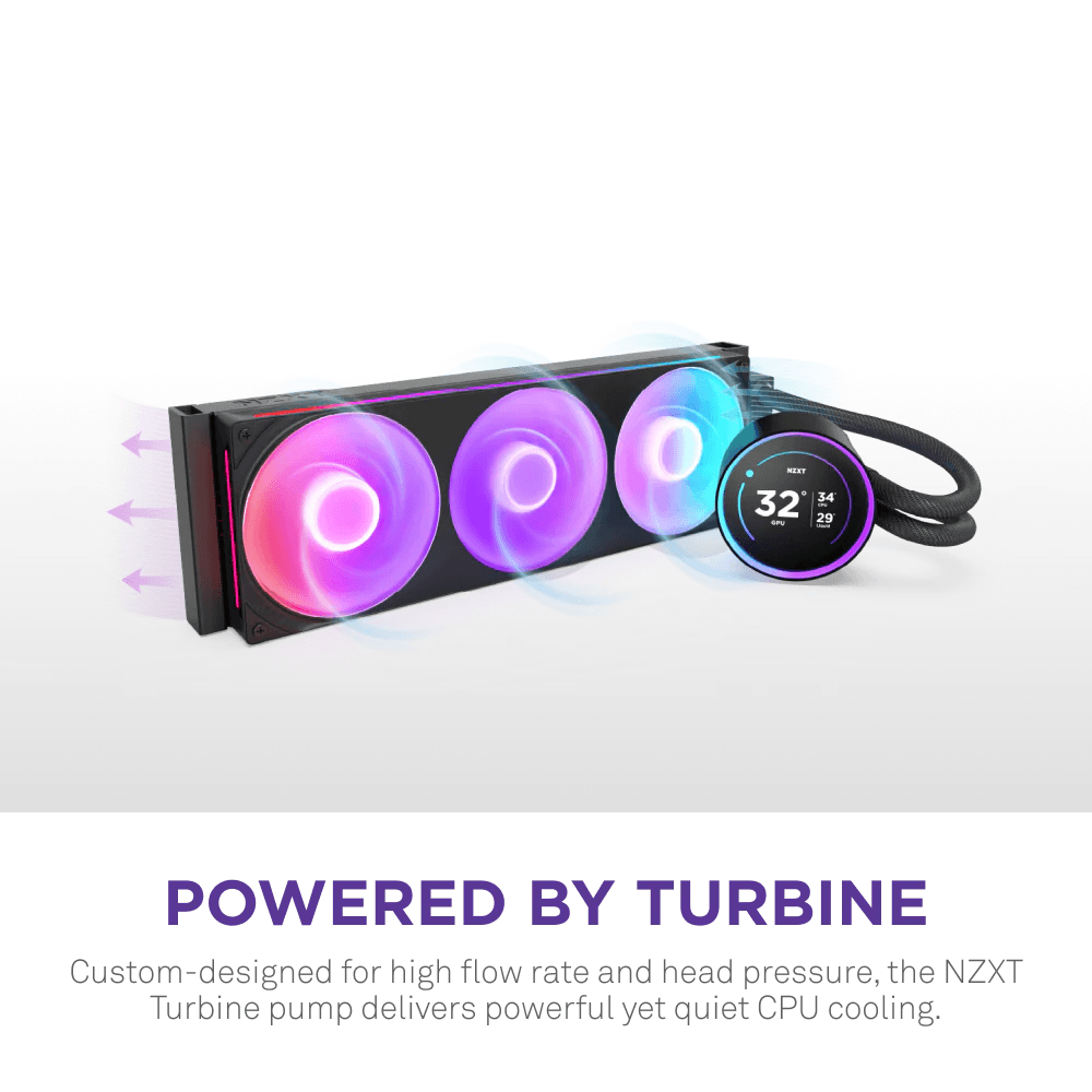 NZXT KRAKEN ELITE 420MM RGB WITH CONTROLLER BLACK L-KR42E-B2 — thumbnail 3 of 4