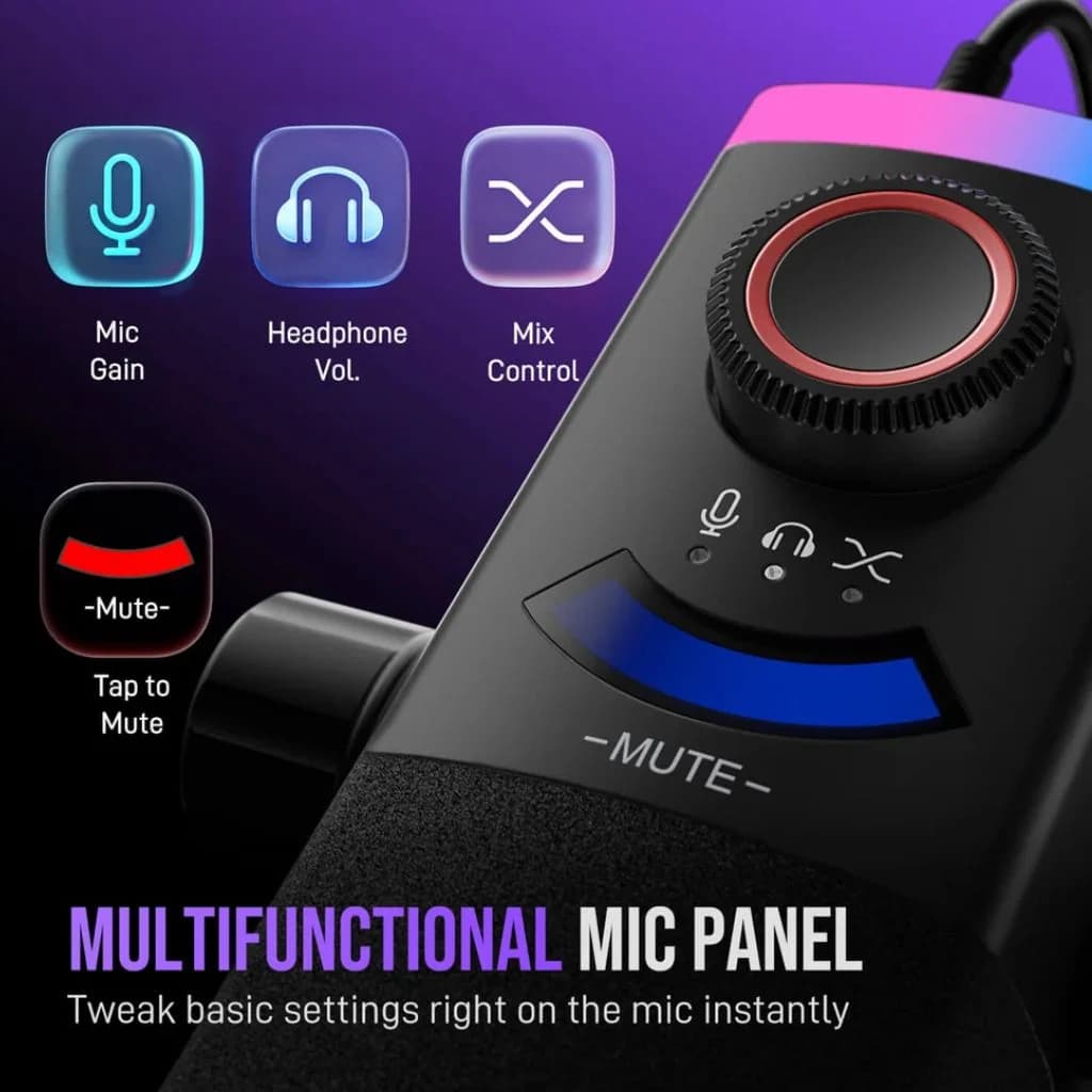FIFINE AmpliGame AM8T Pro - USB/XLR Dynamic Microphone — thumbnail 5 of 7