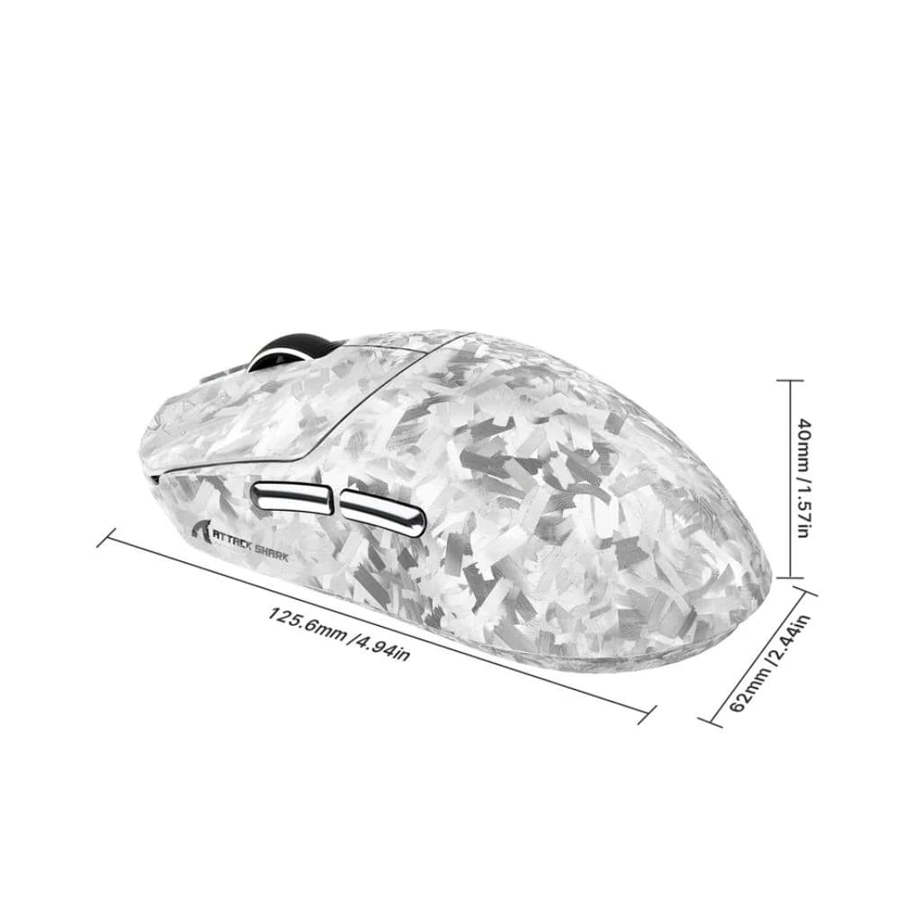 Attack Shark RS3 Ultra Wireless Gaming Mouse - Silver — thumbnail 5 of 5