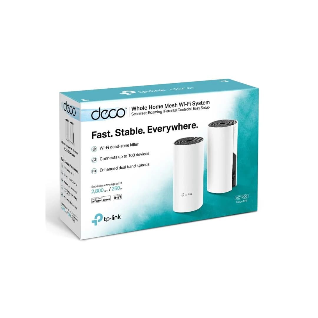 TP-Link Deco M4 AC1200 Whole Home Mesh Wi-Fi 5 System 2-Pack — thumbnail 2 of 6