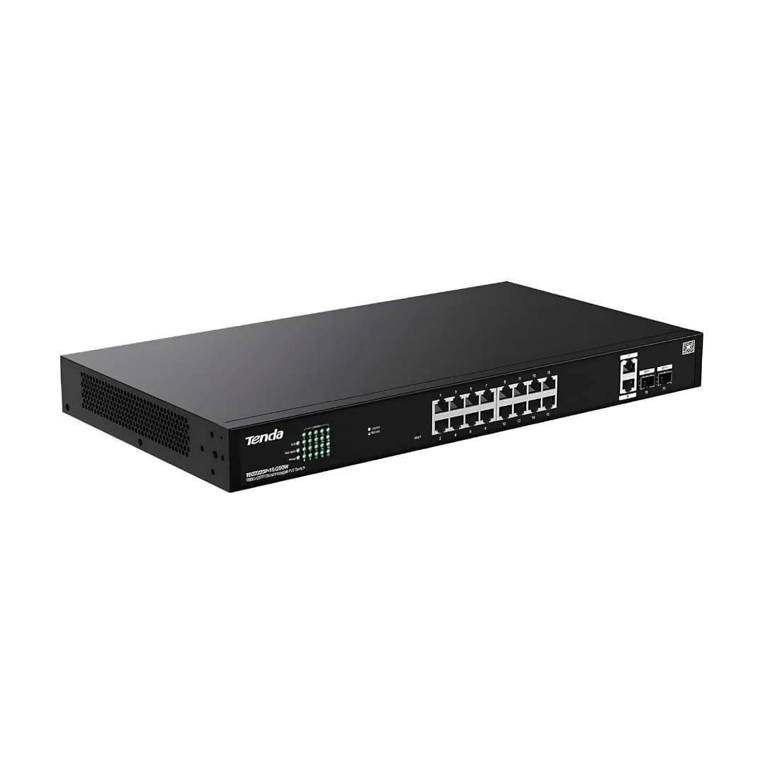 Tenda TEG1128P 26-Port Gigabit PoE + 2-Port SFP 250W - Ethernet Network Switch — thumbnail 3 of 3