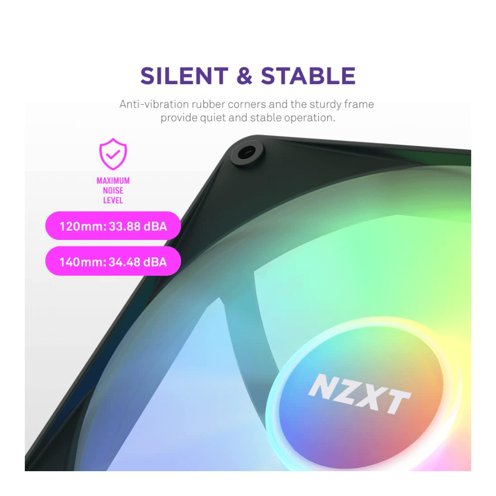 NZXT FAN CASE F120 3X120mm RGB BLACK — thumbnail 3 of 3