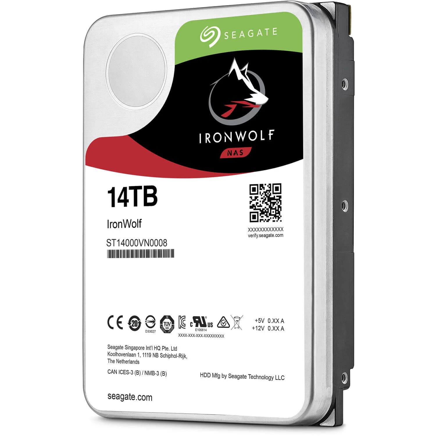 Seagate IronWolf SATA III 3.5" Internal NAS HDD - 14TB — thumbnail 2 of 6