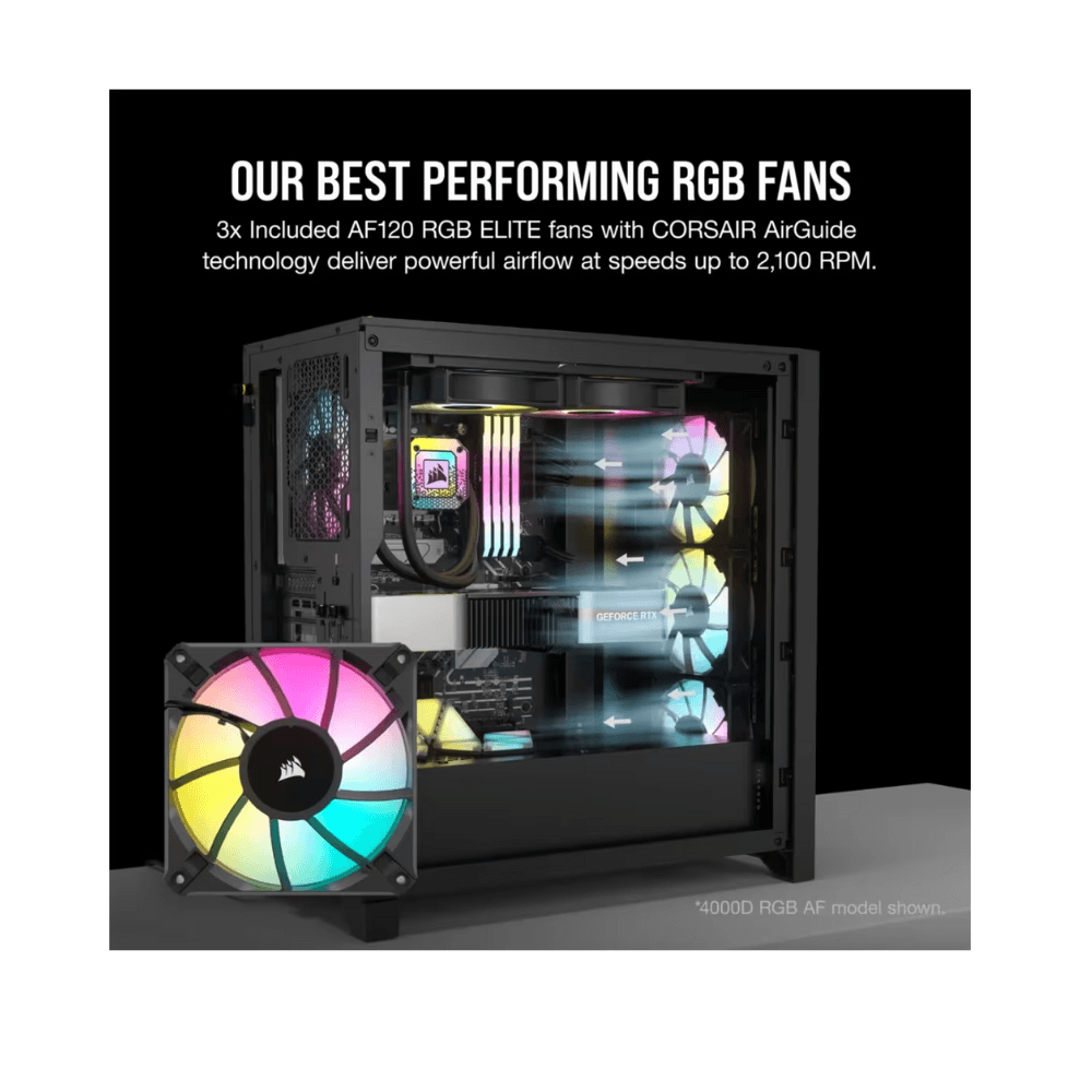 CORSAIR 5000D ICUE AIRFLOW FAN RGB MT CASE BLACK — thumbnail 2 of 5