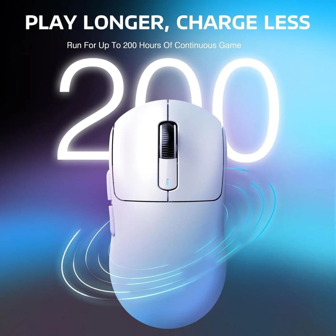 ATTACK SHARK X3  Wireless Gaming Mouse - White — thumbnail 7 of 7